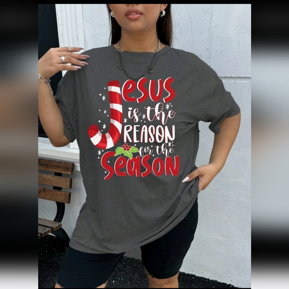 Gray Jesus‎ Christmas Shirt